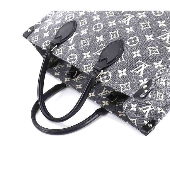 Louis Vuitton Monogram Jacquard Denim Onthego MM Gray White Black - Picture 5 of 8